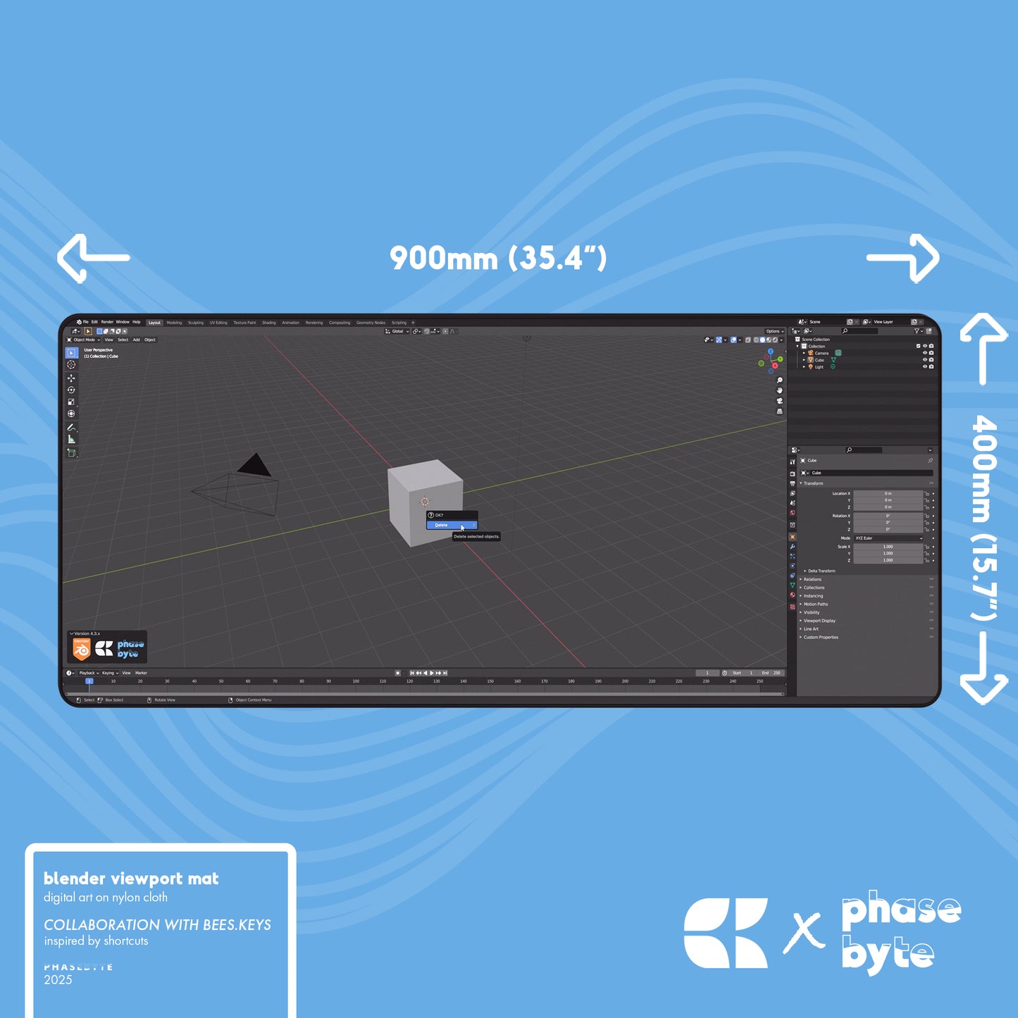 Blender Viewport Mat - Bees.Keys X PhaseByte
