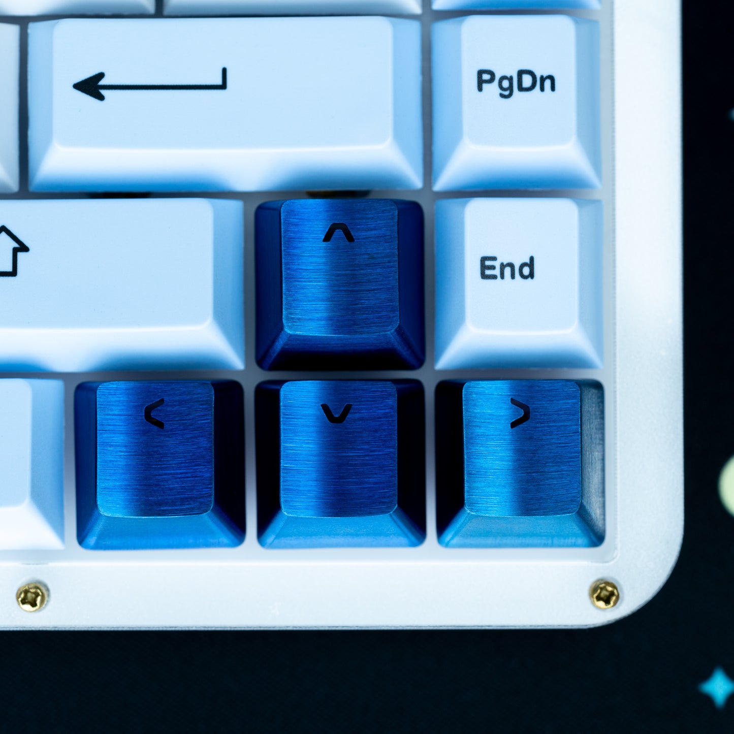 Brushed Royal Blue Metal Arrow Keys